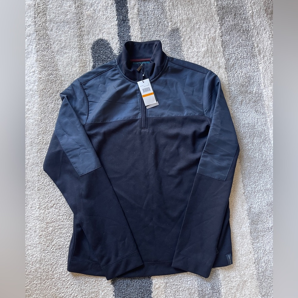 PERRY ELLIS Scuba Quarter Zip sweater